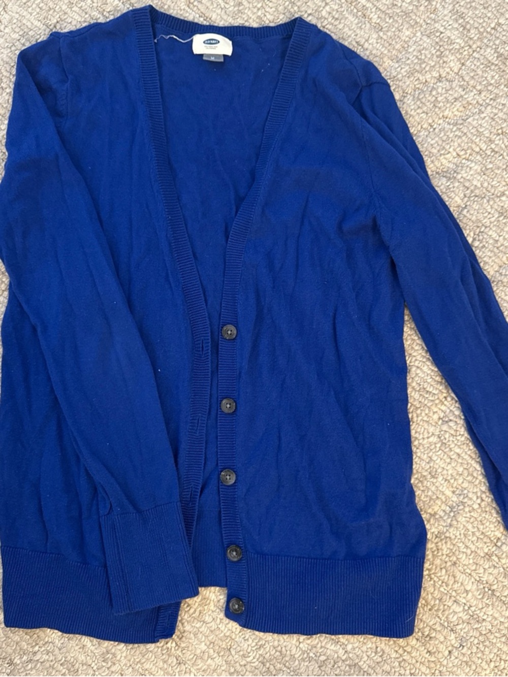 Old Navy Men's Royal Blue Button-Up Cardigan